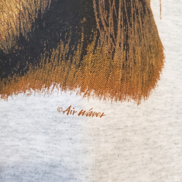 Vintage Air Waves Single Stitch Tee - "No greater love" Jesus print - Size M - Picture 3 of 10